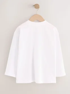 Gamer blanc - T-shirt graphique décontracté en coton à manches longues (3-16ans)