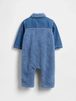 Gap Denim Sherpa One-Piece (0-24mois)