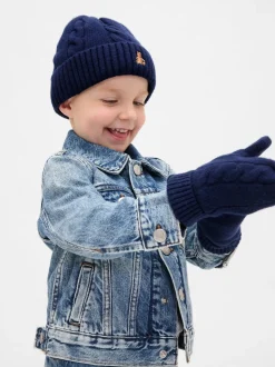 Gap Ensemble bonnet et mitaines en maille torsadée CashSoft (24mois3ans)