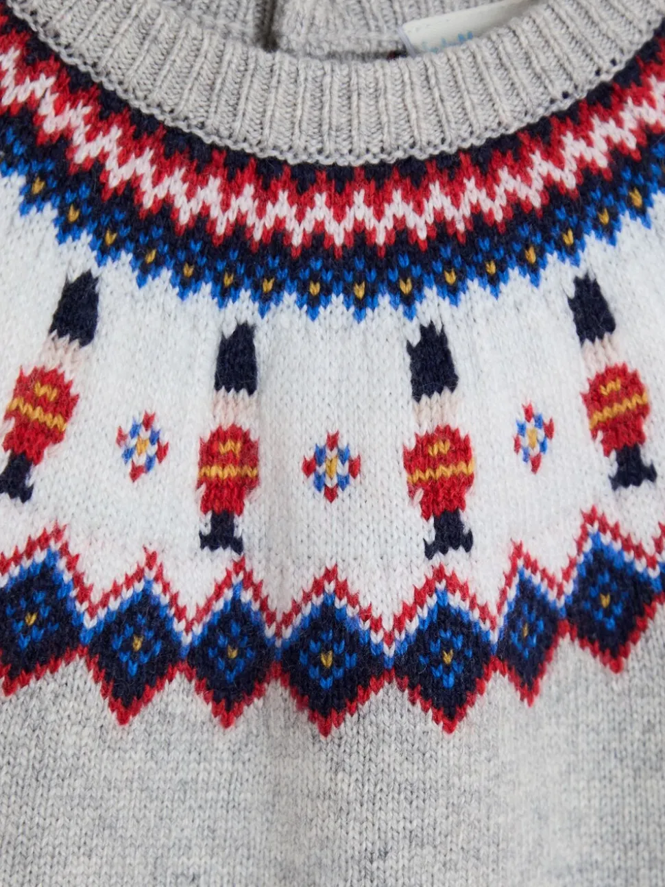 Garde gris de Londres - Pull JoJo Maman Bébé Personnage Fair Isle