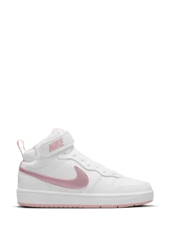 Glaçure blanc rose - Baskets mi-Baskets du tribunal de Nike pour adolescents
