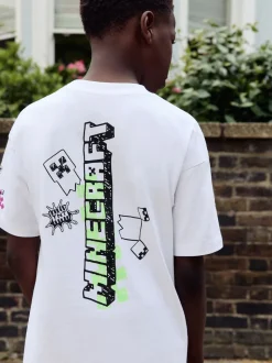 Graffiti blanc - T-shirt Minecraft (3-16ans)