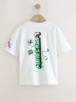 Graffiti blanc - T-shirt Minecraft (3-16ans)