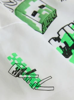 Graffiti blanc - T-shirt Minecraft (3-16ans)