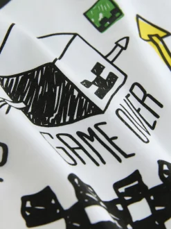 Graffiti blanc - T-shirt Minecraft (3-16ans)