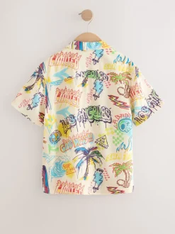 Graffiti écru - Chemise imprimée Manches courtes (3-16ans)