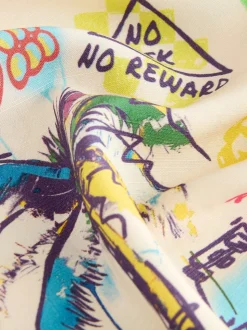 Graffiti écru - Chemise imprimée Manches courtes (3-16ans)