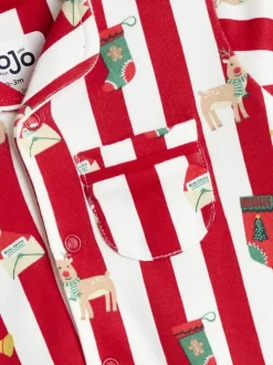 Grenouillère JoJo Maman bébé Noël Rayé jersey