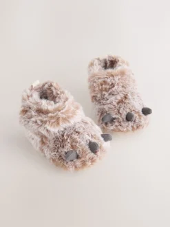 Griffe d’ours neutre - Chaussons bébé à fermeture par contact (0-2mois)