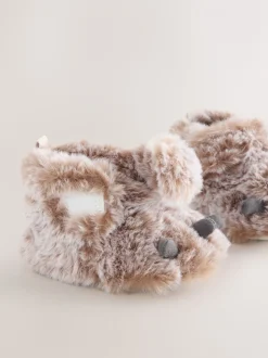Griffe d’ours neutre - Chaussons bébé à fermeture par contact (0-2mois)