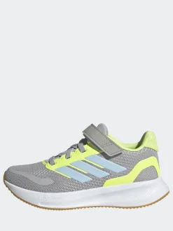 Gris - adidas Baskets de course Runfalcon 5 à lacets élastiques pour enfant