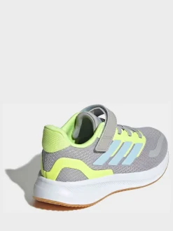 Gris - adidas Baskets de course Runfalcon 5 à lacets élastiques pour enfant