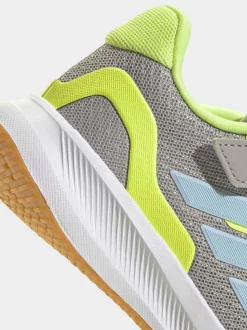 Gris - adidas Baskets de course Runfalcon 5 à lacets élastiques pour enfant