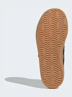 Gris - adidas Vl Cour 3.0 Baskets enfant à crochets et boucles