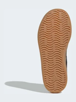 Gris - adidas Vl Cour 3.0 Baskets enfant en daim à lacets