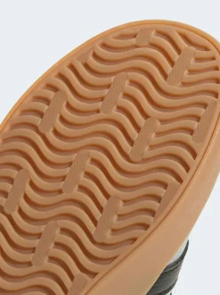 Gris - adidas Vl Cour 3.0 Baskets enfant en daim à lacets