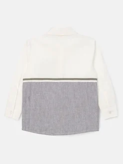 Gris - Angel & Rocket Hank Rayure Block 100Chemises % coton texturé