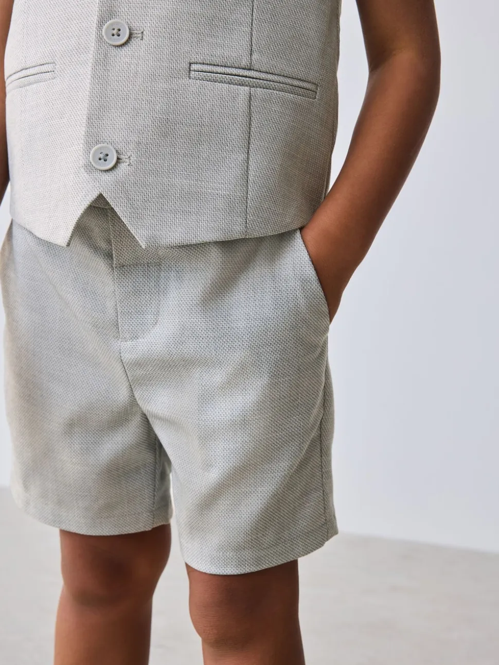 Gris - Baker by Ted Baker Ensemble chemise, gilet et short