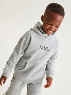 Gris - Baker by Ted Baker Sweat à capuche Overhead 100% coton