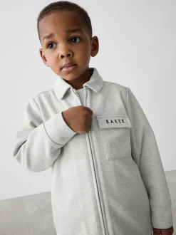 Gris - Baker by Ted Baker ensemble 3 pièces T-shirt, veste et pantalons texturés