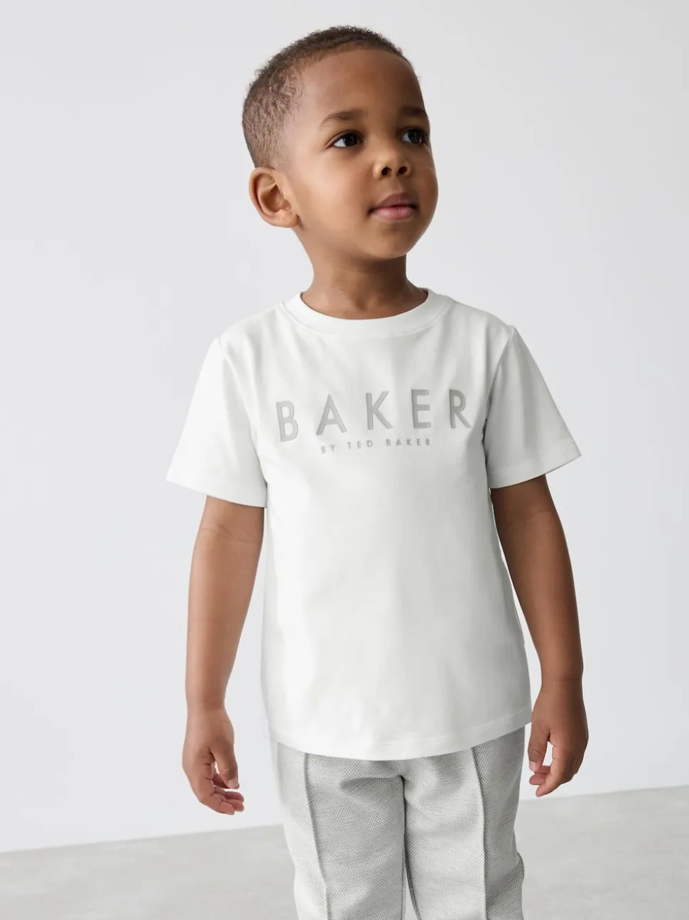 Gris - Baker by Ted Baker ensemble 3 pièces T-shirt, veste et pantalons texturés