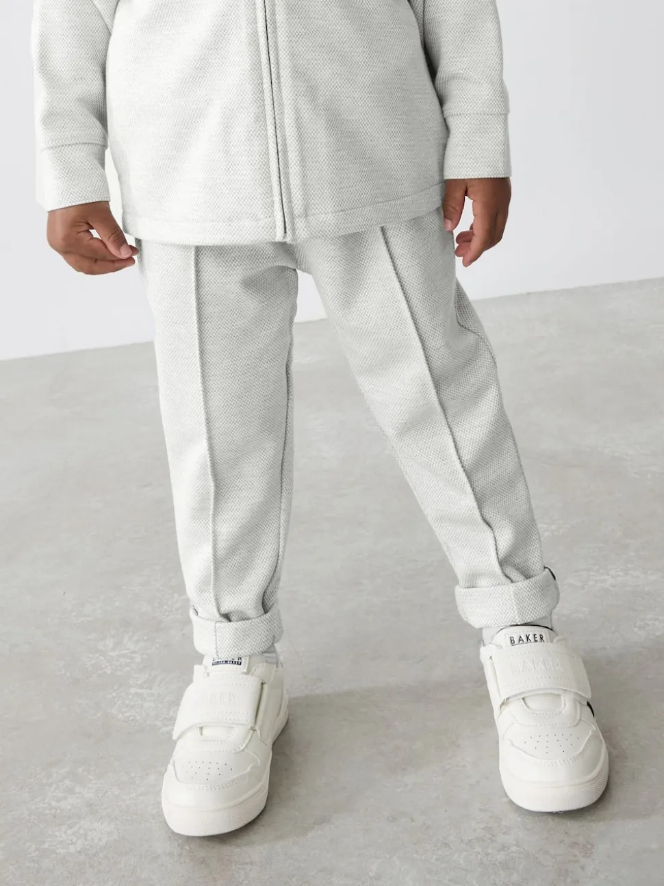 Gris - Baker by Ted Baker ensemble 3 pièces T-shirt, veste et pantalons texturés