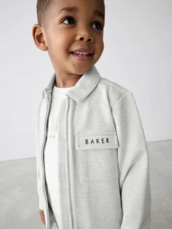 Gris - Baker by Ted Baker ensemble 3 pièces T-shirt, veste et pantalons texturés