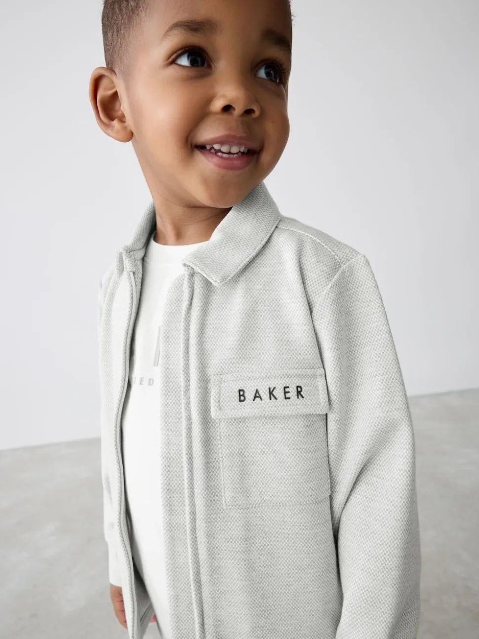 Gris - Baker by Ted Baker ensemble 3 pièces T-shirt, veste et pantalons texturés