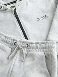 Gris - Baker by Ted Baker - Ensemble à capuche et jogging zippés en coton 100%.