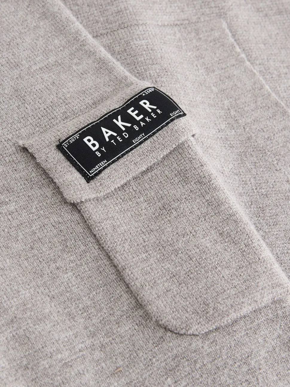 Gris - Baker by Ted Baker ensemble haut et jogging en maille à col zippé en entonnoir