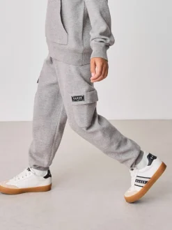 Gris - Baker by Ted Baker ensemble haut et jogging en maille à col zippé en entonnoir