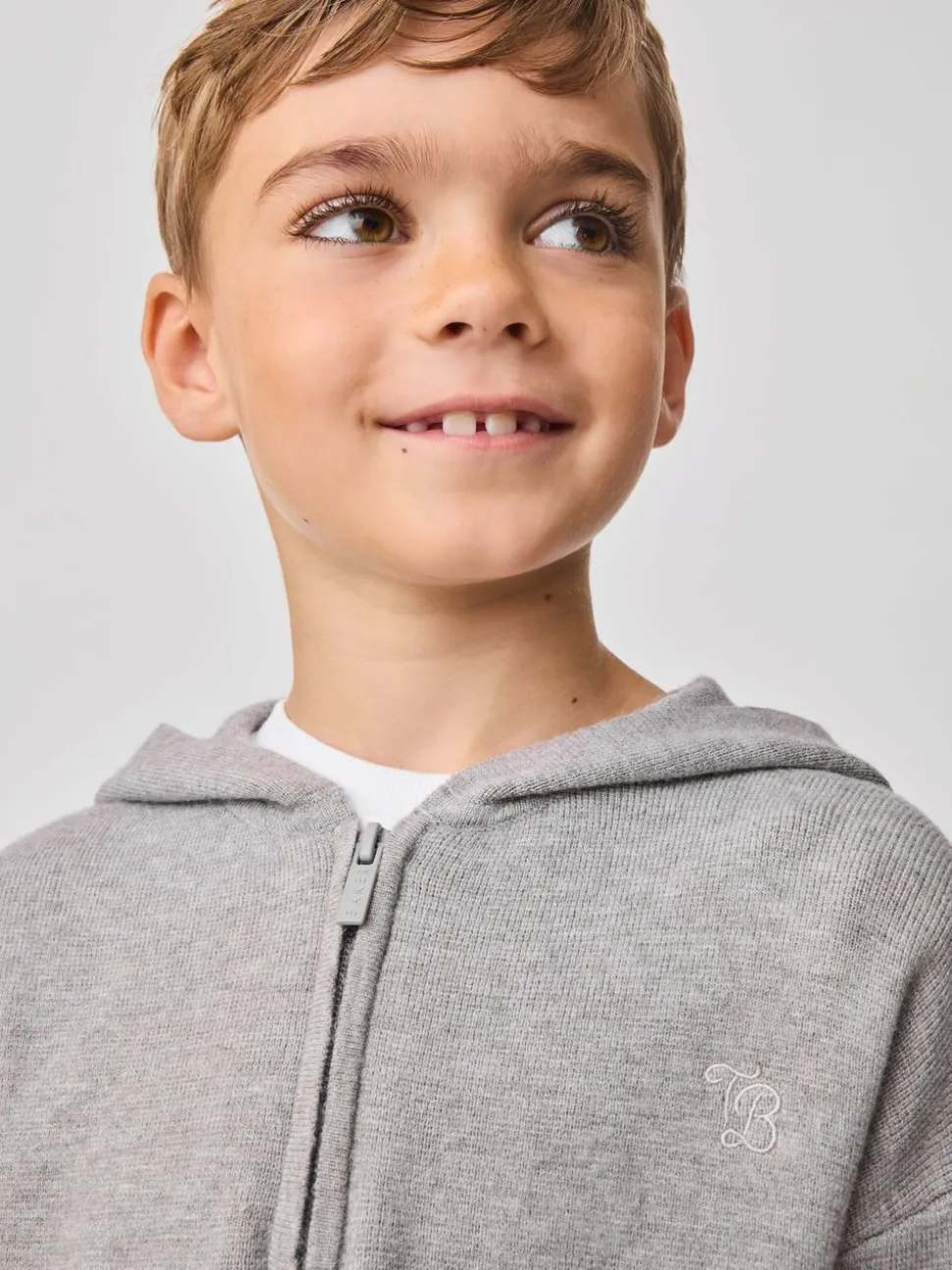 Gris - Baker by Ted Baker ensemble haut et jogging en maille à col zippé en entonnoir