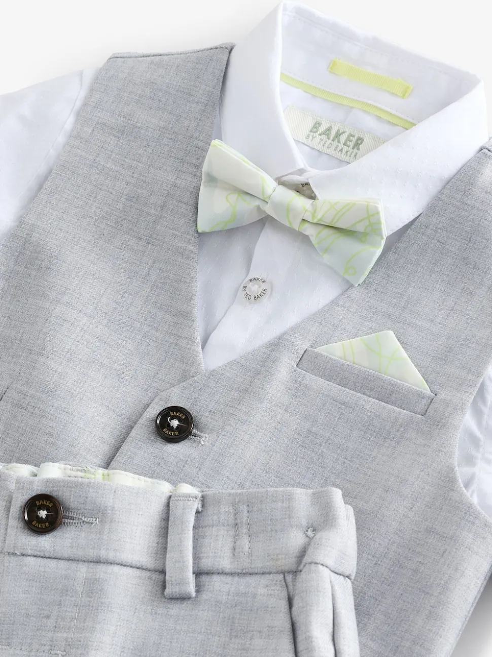 Gris - Baker by Ted Baker Ensemble Gilet Chemises et Pantalons