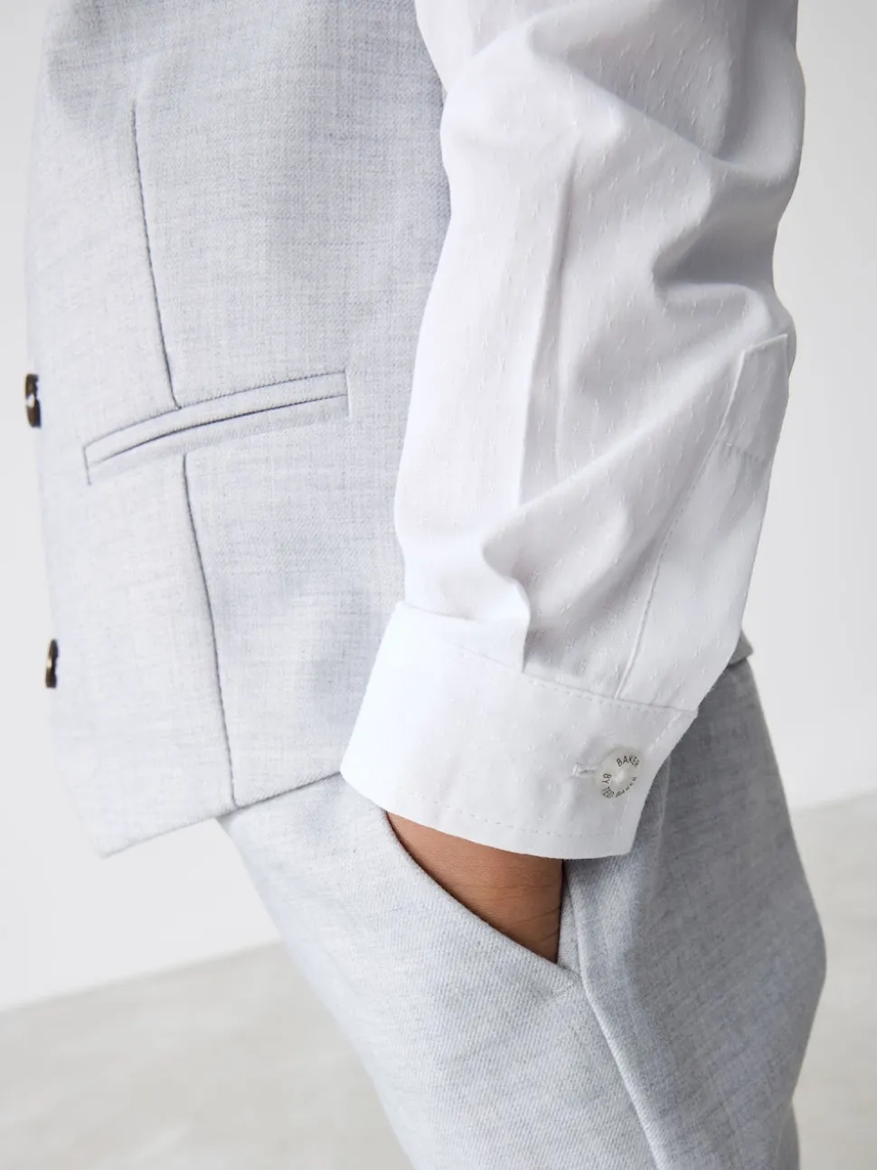 Gris - Baker by Ted Baker Ensemble Gilet Chemises et Pantalons