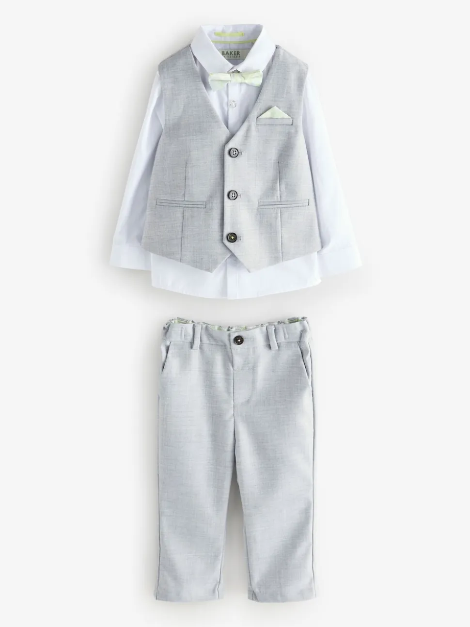 Gris - Baker by Ted Baker Ensemble Gilet Chemises et Pantalons