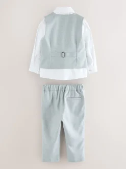 Gris - Baker by Ted Baker Ensemble Gilet Chemises et Pantalons