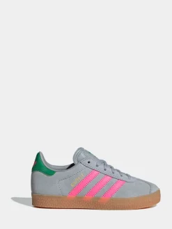 Gris - Baskets Adidas Original Gazelle enfant
