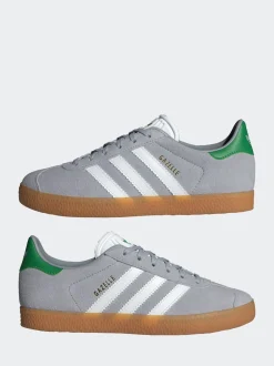 Gris - Baskets adidas Originals Gazelle Lace Junior