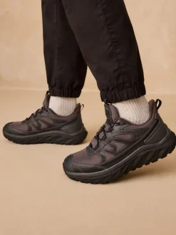 Gris - Baskets imperméables à lacets élastiques