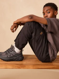 Gris - Baskets imperméables à lacets élastiques