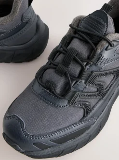 Gris - Baskets imperméables à lacets élastiques