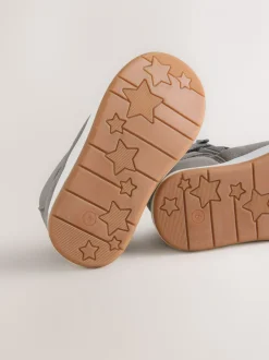 Gris - Bottes matelassées à enfiler