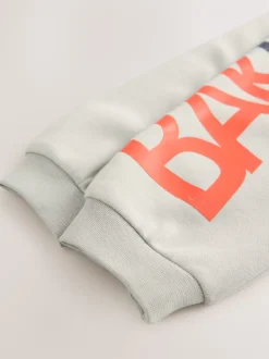 Gris - Ensemble Baker by Ted Baker Sweat-shirt et Survêtement oversize à imprimé graphique lettre