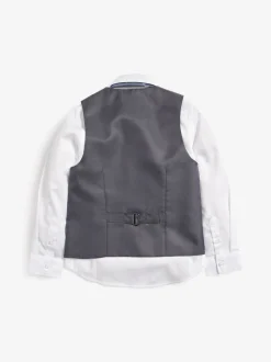 Gris - Ensemble gilet, chemise blanche et cravate (12mois à16ans)