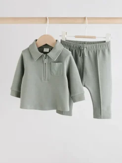 Gris - Ensemble polo et legging bébé (0mois-2ans)
