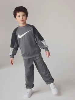 Gris - Ensemble Survêtement Nike Little Kids Lifestyle Essentials Col rond