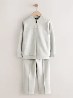 Gris - Ensemble veste bomber en jersey élégant et jogging (3-16ans)