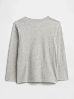 Gris - Gap T-shirt Manches longues Graphic (6mths-5yrs)