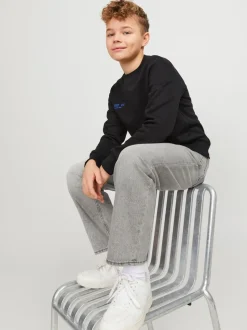 Gris - Jean JACK & JONES Junior Chris coupe décontractée noir