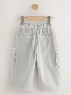 Gris - Jean pantalon cargo 100% coton (3mois-7ans)